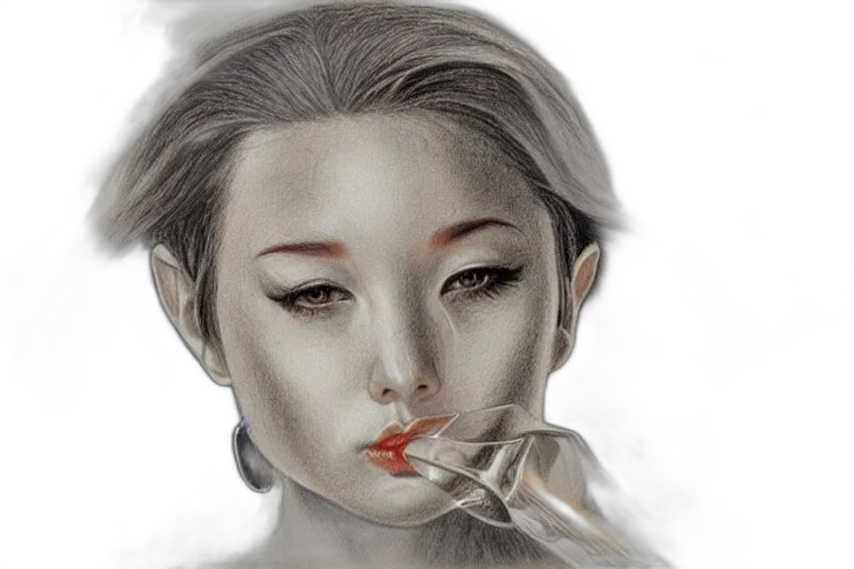 face, mask, photorealistic, oil painting, watercolor, pencil sketch, fog, red transparent PNG cut-out