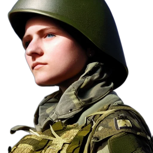 face, jacket, hat, weapon transparent PNG cut-out