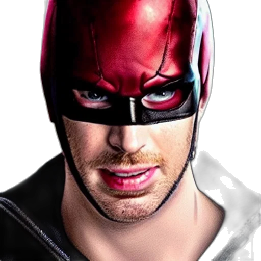 mask, face, comic book art, photorealistic, concept art, chris, evans, daredevil transparent PNG cut-out