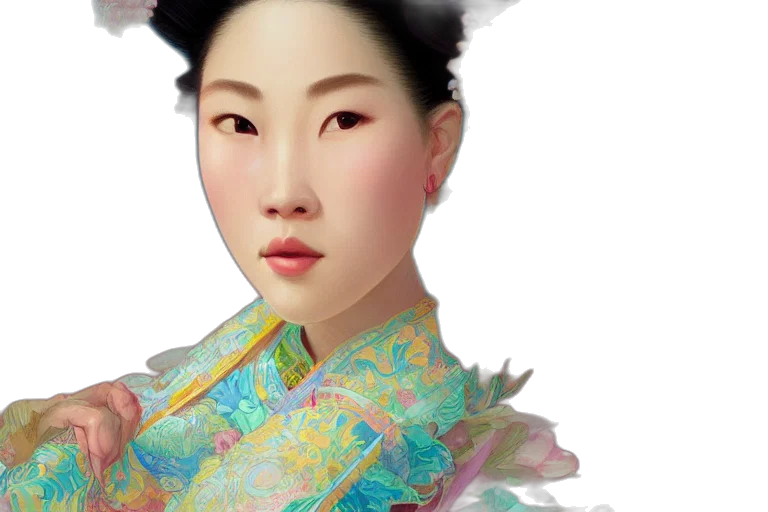 face, photorealistic, oil painting, fantasy art transparent PNG cut-out