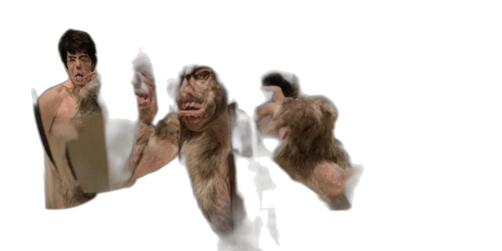 creature, animal, hair, staff, 3d render, concept art, photorealistic, david transparent PNG cut-out