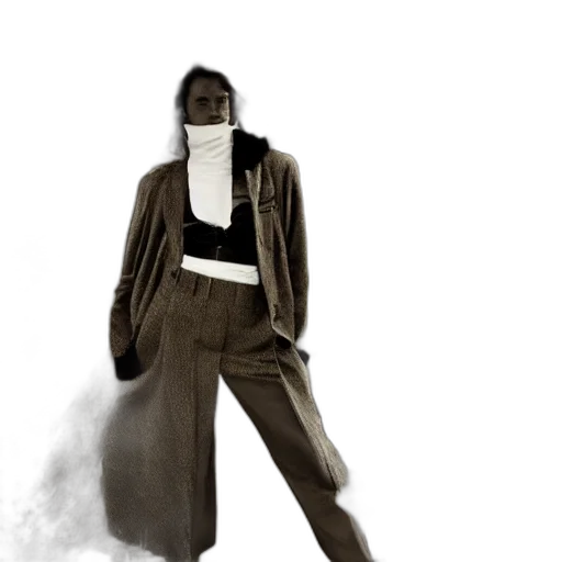 jacket, staff, concept art, photorealistic transparent PNG cut-out