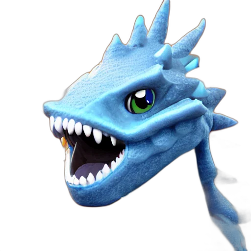 dragon, creature, animal, staff transparent PNG cut-out