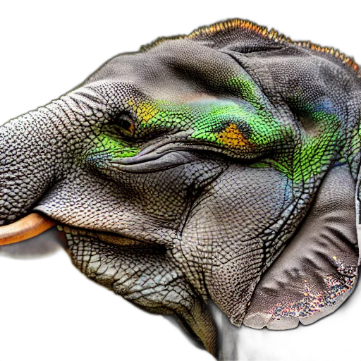 hat, mask, dragon, animal, photorealistic, 3d render, concept art, profile transparent PNG cut-out