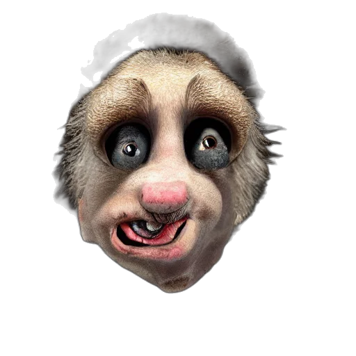 creature, animal, face, mask, 3d render, photorealistic, concept art, rat transparent PNG cut-out