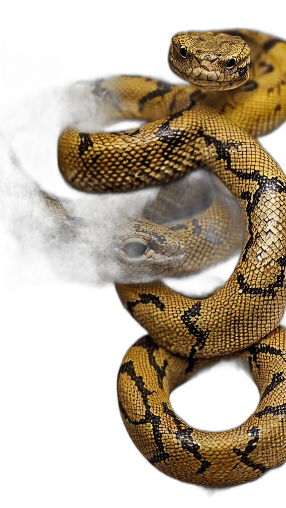 dragon, animal, mask, creature, photorealistic, 3d render, golden, snake transparent PNG cut-out