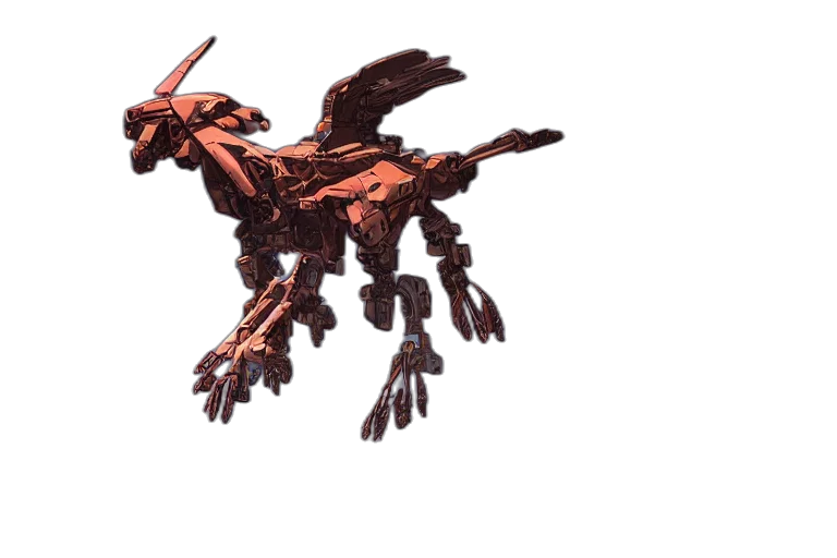 robot, dragon, creature, animal, concept art, 3d render, pixel art, fantasy art transparent PNG cut-out