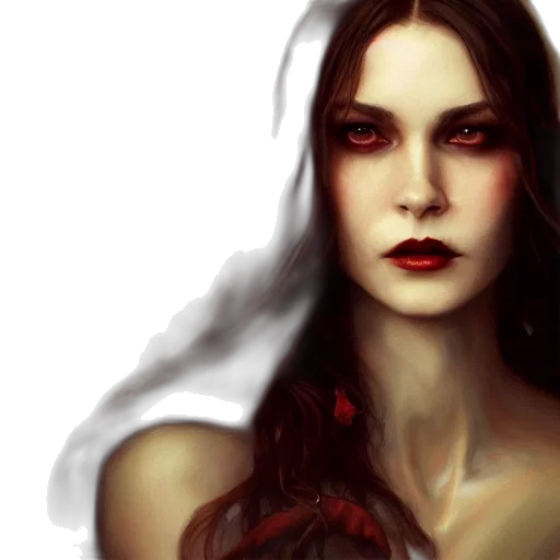 face, fantasy art, photorealistic, concept art, comic book art, red, dark, majestic transparent PNG cut-out