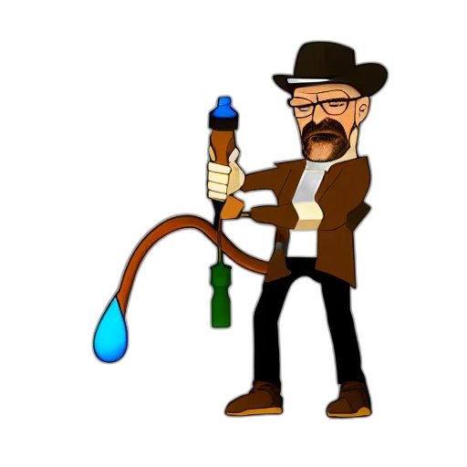 bottle, staff, weapon, concept art, pixel art, cartoon, comic book art, walter transparent PNG cut-out