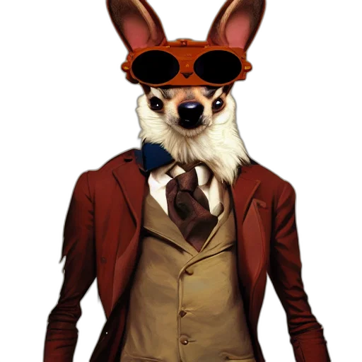jacket, animal, staff, mask transparent PNG cut-out