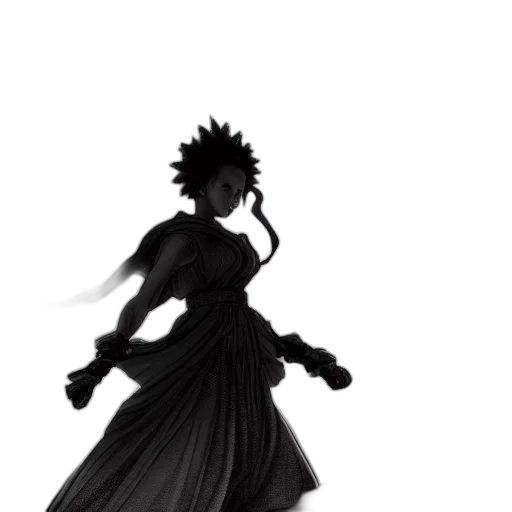 dress, staff, mask, creature, concept art, 3d render, fantasy art, comic book art transparent PNG cut-out