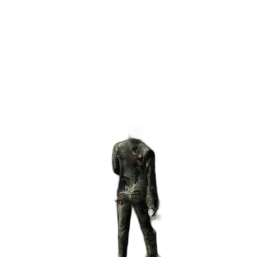 jacket, robot, creature, staff transparent PNG cut-out
