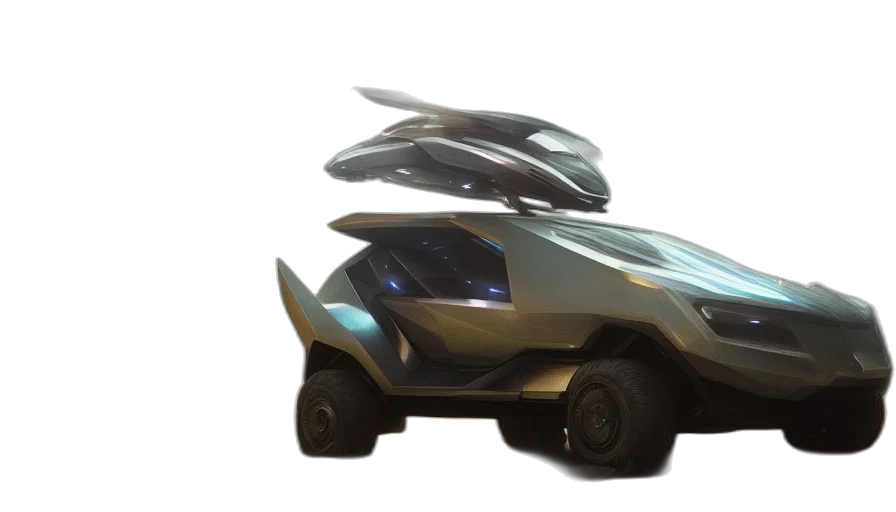 car, robot, weapon, creature transparent PNG cut-out