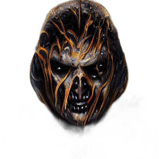 mask, face, creature, hair, concept art, photorealistic, fantasy art, 3d render transparent PNG cut-out