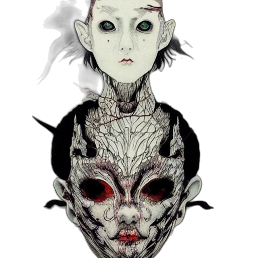 mask, face, creature, concept art transparent PNG cut-out