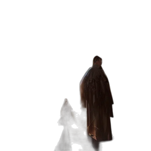 jacket, creature, staff, robot transparent PNG cut-out