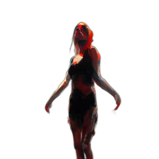 dress, creature, hair, robot transparent PNG cut-out