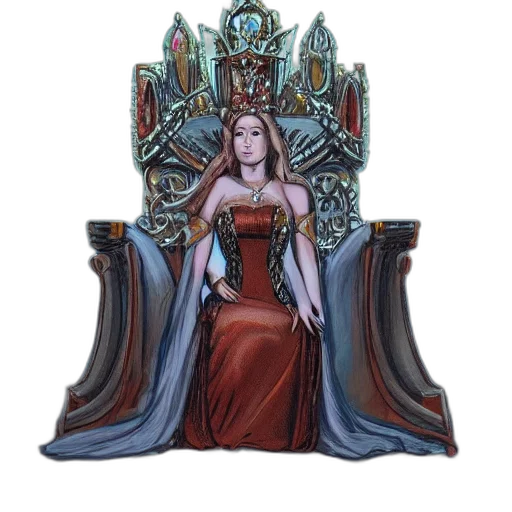crown, dress, jewelry, fantasy art, concept art, oil painting, pixel art, beautiful transparent PNG cut-out