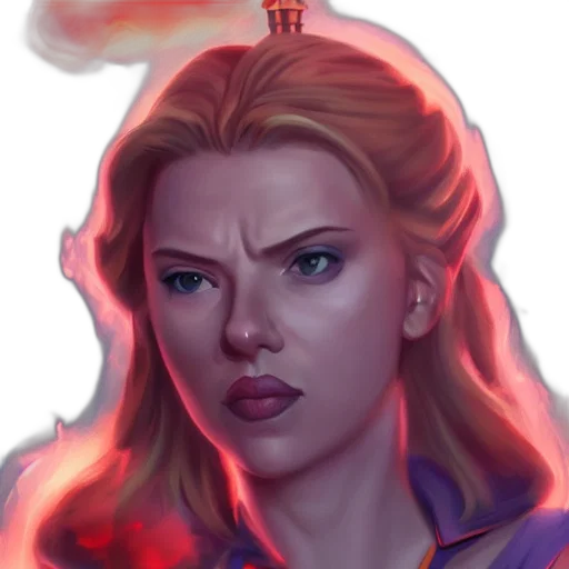 face, staff, crown, fantasy art, comic book art, concept art, photorealistic, fire transparent PNG cut-out