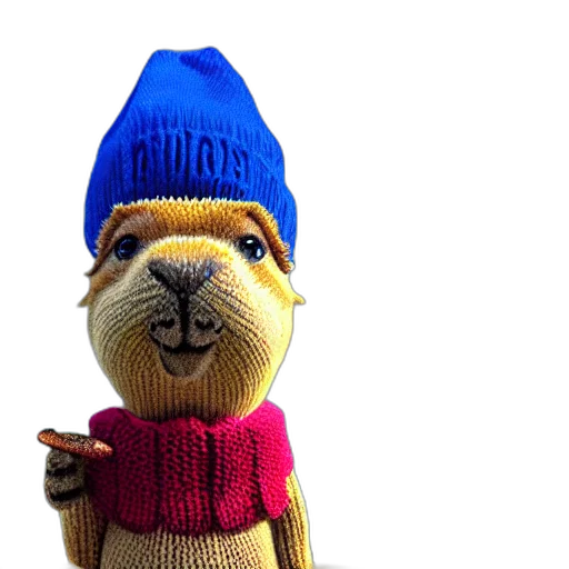 hat, staff, animal, 3d render transparent PNG cut-out