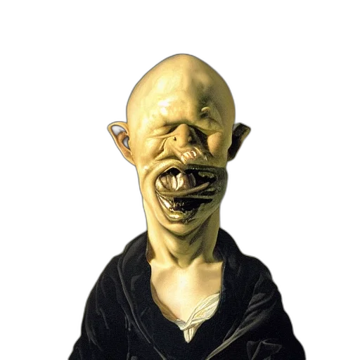 mask, face, creature, staff, concept art, photorealistic, 3d render, oil painting transparent PNG cut-out