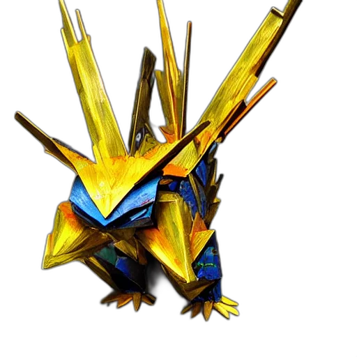 weapon, dragon, animal, crown, concept art, 3d render, pixel art, fantasy art transparent PNG cut-out