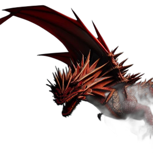 dragon, creature, animal, staff transparent PNG cut-out