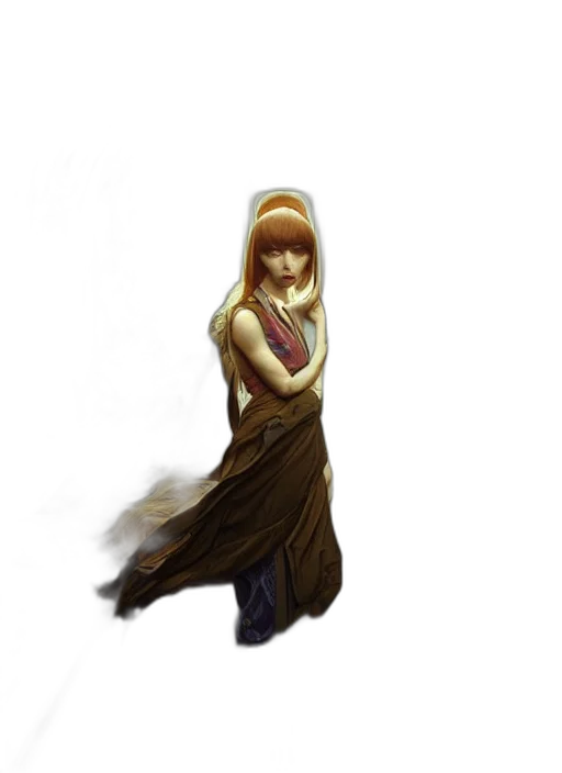 dress, staff, jewelry, creature, fantasy art, concept art, pixel art, photorealistic transparent PNG cut-out