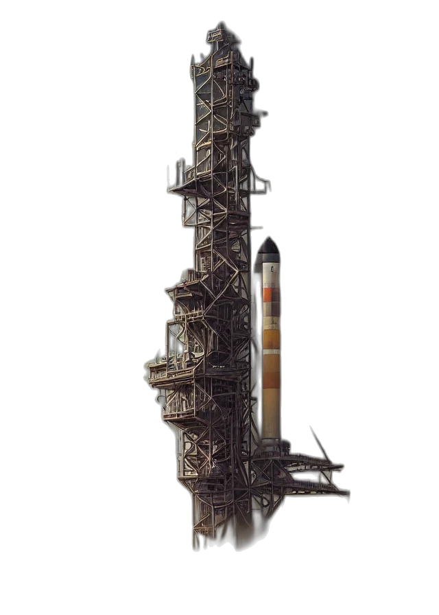 staff, building, weapon, robot, concept art, 3d render, pixel art, photorealistic transparent PNG cut-out