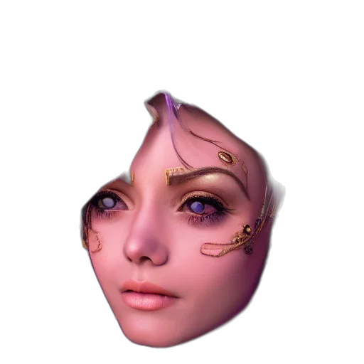 mask, face, crown, creature, 3d render, concept art, fantasy art, photorealistic transparent PNG cut-out