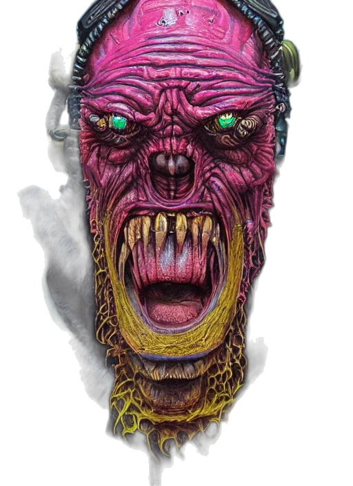 face, creature, mask, staff transparent PNG cut-out