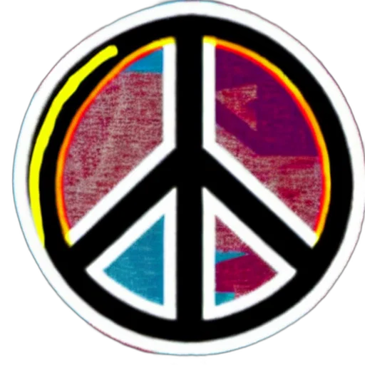 jacket, colorful, peace, sign transparent PNG cut-out