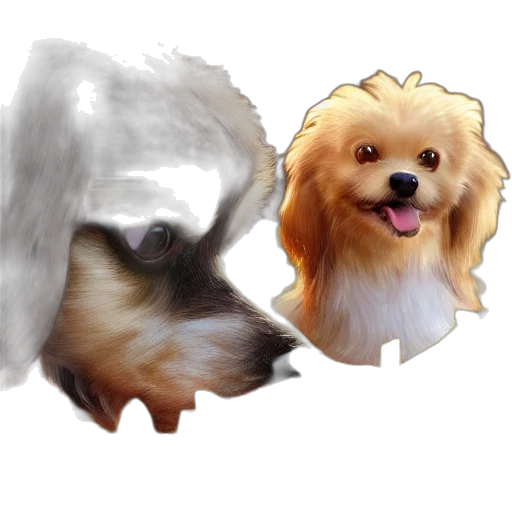 animal, hair, photorealistic, concept art, 3d render, pixel art, closeup, image transparent PNG cut-out
