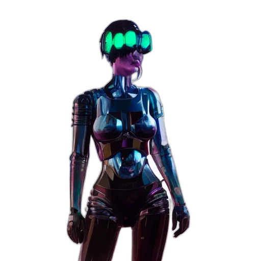 robot, mask, jacket, staff transparent PNG cut-out