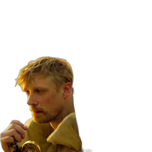 staff, jacket, face, weapon transparent PNG cut-out