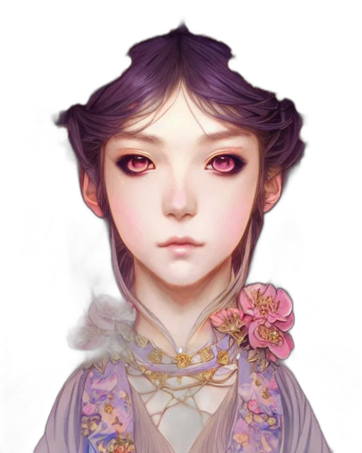 face, jewelry, crown, dress, fantasy art, concept art, photorealistic, watercolor transparent PNG cut-out