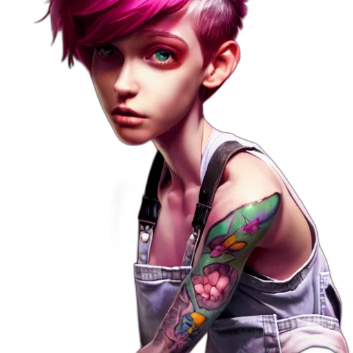 face, cyberpunk, concept art, photorealistic, fantasy art, neon lights, neon, pastel transparent PNG cut-out