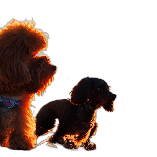 animal, photorealistic, 3d render, cute, brown, long, haired, chihuahua transparent PNG cut-out