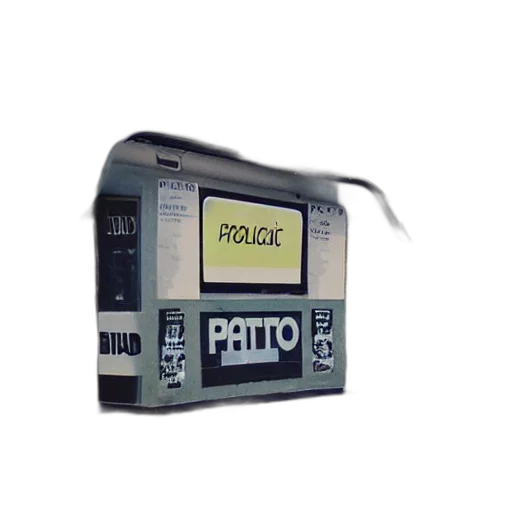 staff, robot, old, polaroid transparent PNG cut-out