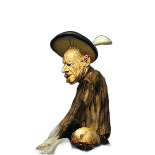 hat, staff, face, mask transparent PNG cut-out