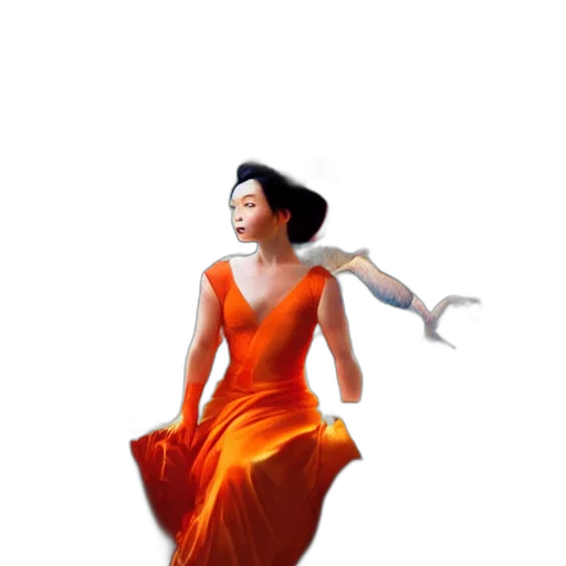 dress, dragon, creature, jewelry, concept art, fantasy art, photorealistic, 3d render transparent PNG cut-out
