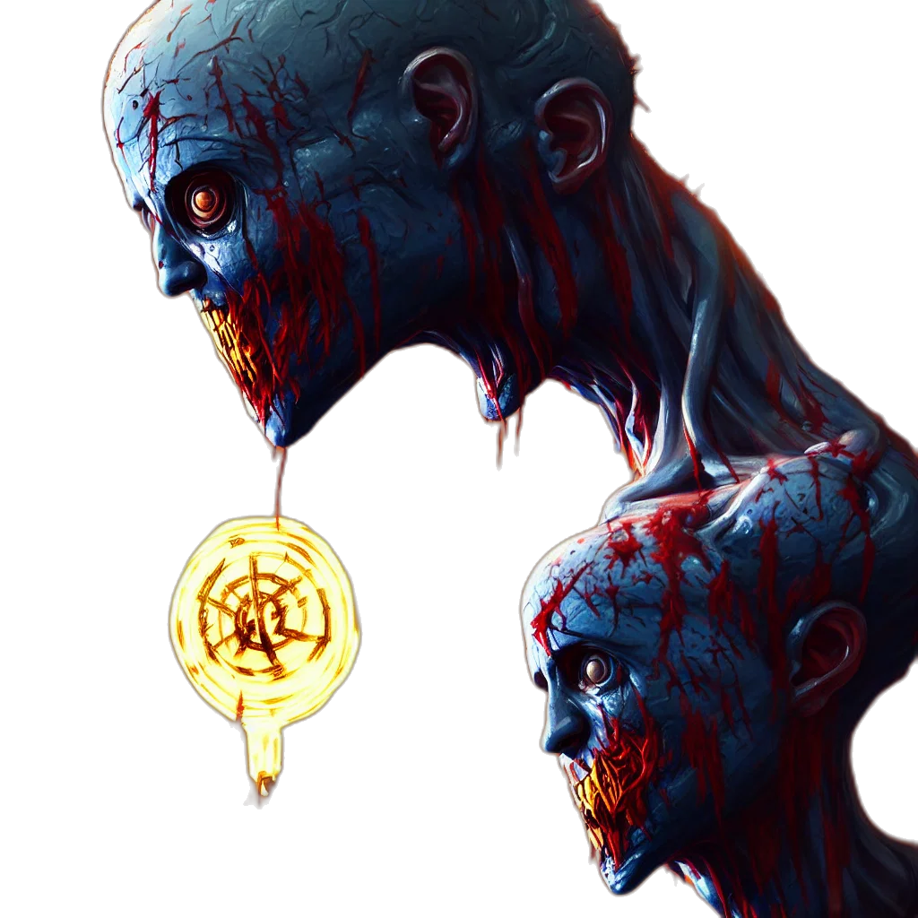 face, creature, concept art, comic book art, fantasy art, pixel art, painting, legion transparent PNG cut-out