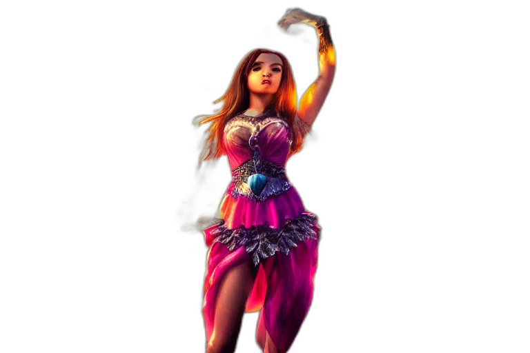 dress, concept art, fantasy art, 3d render, pixel art, girl, fantasy, ultra transparent PNG cut-out