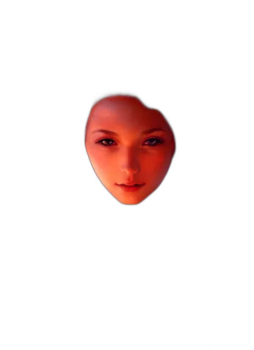 face, mask, robot, creature, photorealistic, 3d render, vaporwave, pixel art transparent PNG cut-out
