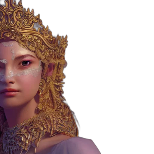crown, jewelry, face, mask transparent PNG cut-out