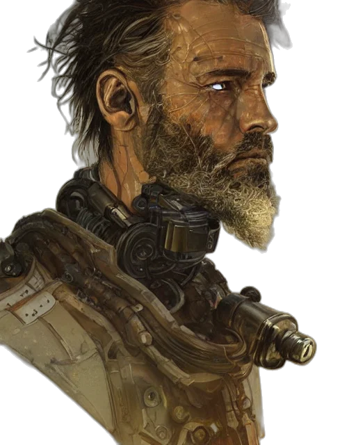 face, weapon, staff, concept art transparent PNG cut-out