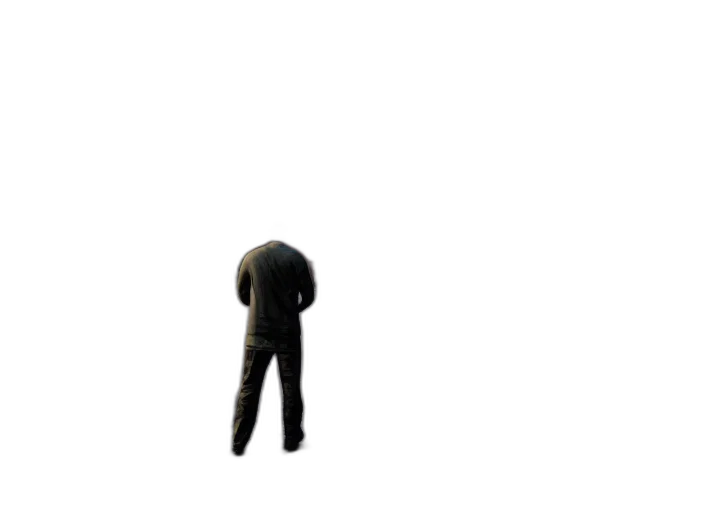jacket, staff, robot, creature, 3d render, concept art, pixel art, photorealistic transparent PNG cut-out