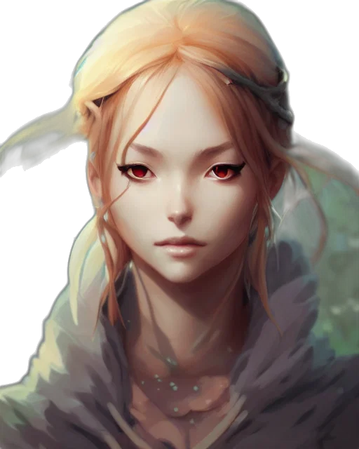 face, dragon, staff, crown, fantasy art, concept art, pixel art, anime transparent PNG cut-out