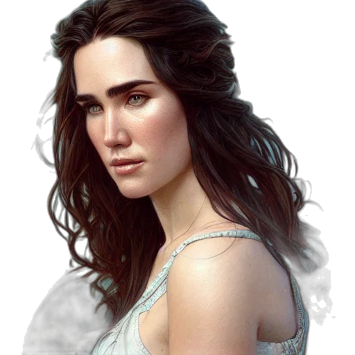face, dress, dragon, jewelry, fantasy art, photorealistic, concept art, oil painting transparent PNG cut-out