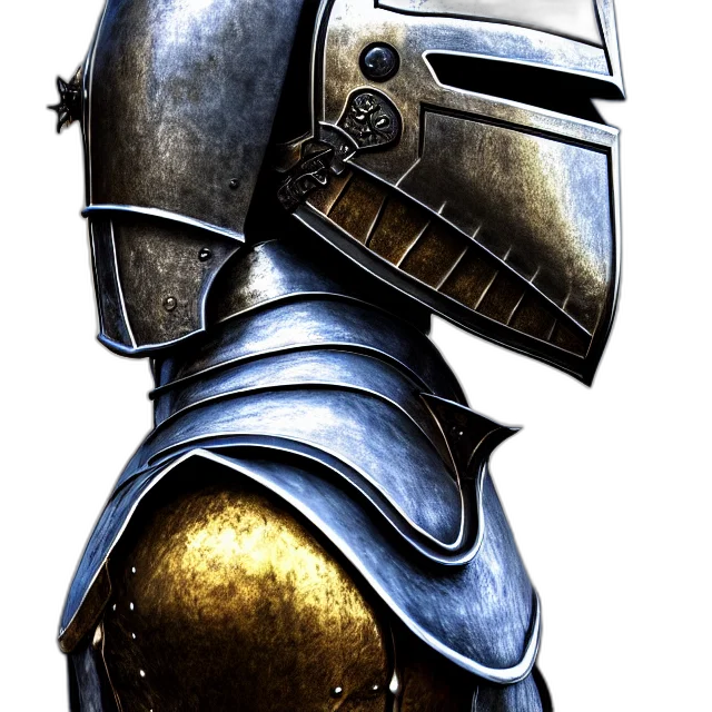 sword, weapon, robot, mask, fantasy art, concept art, photorealistic, 3d render transparent PNG cut-out